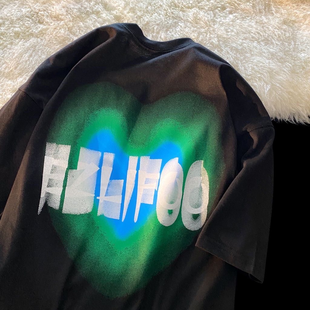 NRVP Áo Thun Nữ Ngắn Tay In Chữ Phong Cách Hàn Quốc