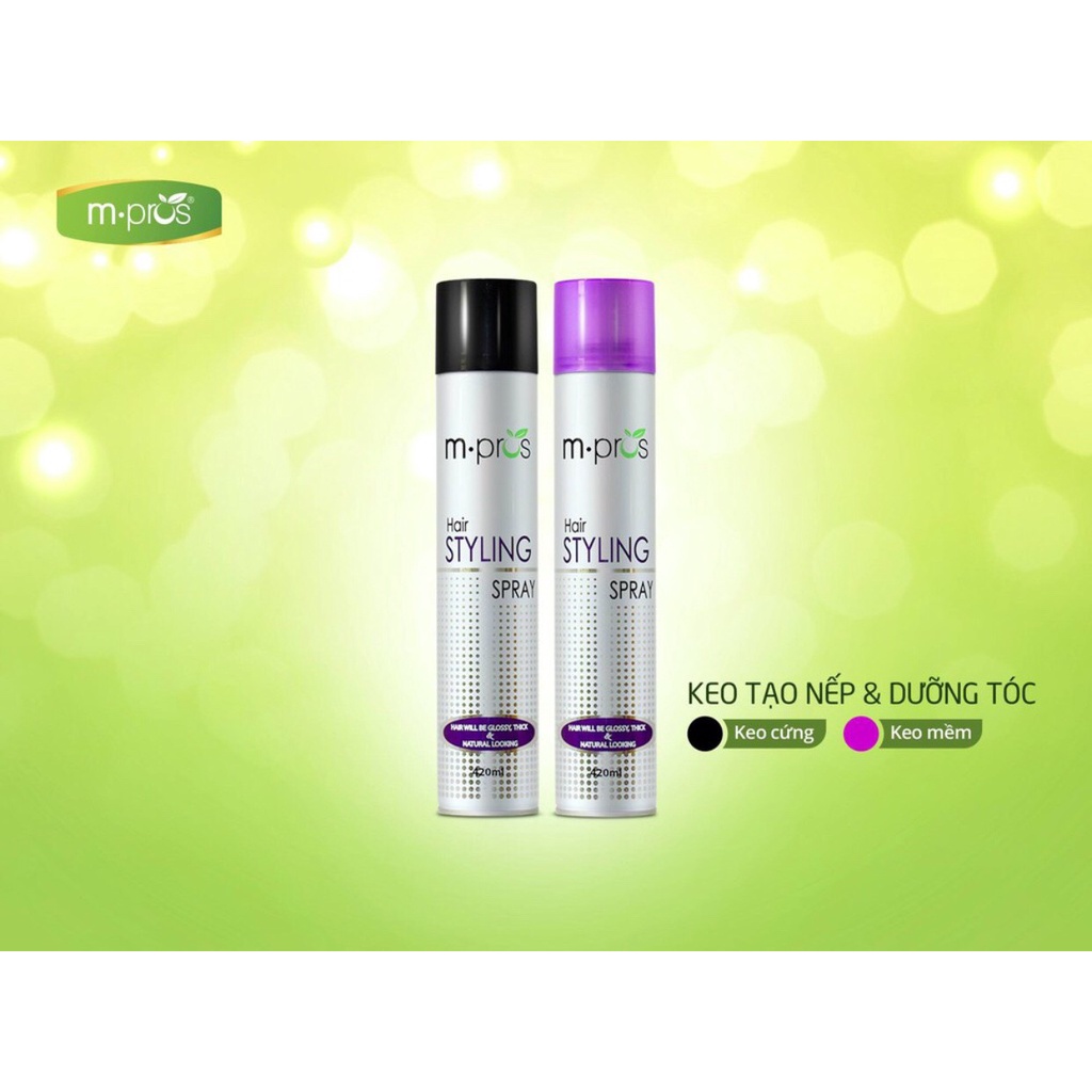 Keo Tạo Kiểu & Dưỡng Tóc M.Pros 420ml-Dung tích lớn giá ưu đãi