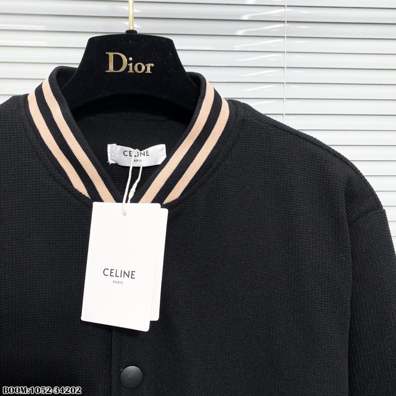 Khoác bomber CELlNE thêu logo da 2 lớp ___1052