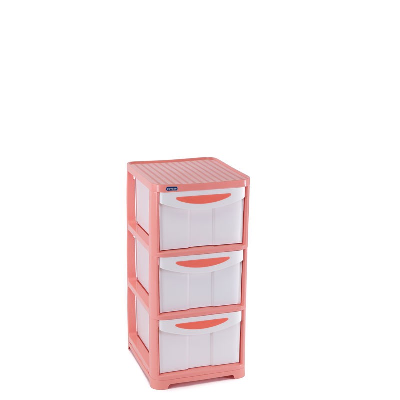 [Hà Nội] - Tủ nhựa Duy Tân Lớn 3 ngăn - dương, lá, hồng. Kích thước (rộng x sâu x cao): 38 x 45,5 x 81 cm