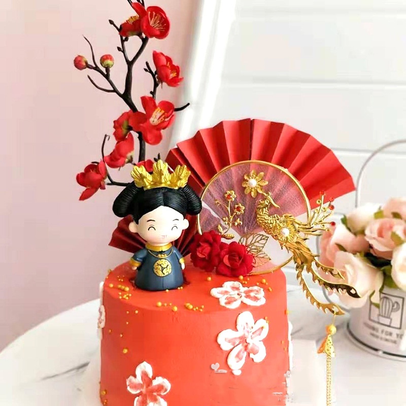 Bộ Mô Hình Phượng Hoàng Đế Sắt Phong Cách Trung Hoa Mới