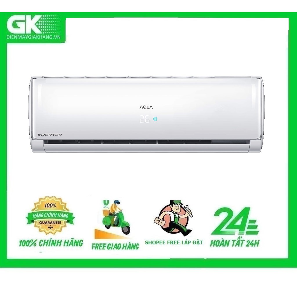 [Mã ELMS05 giảm 5% đơn 300k]AQA-KCRV10TH-MIỄN PHÍ CÔNG LẮP ĐẶT-Máy Lạnh AQUA Inverter 1.0 HP AQA-KCRV10TH