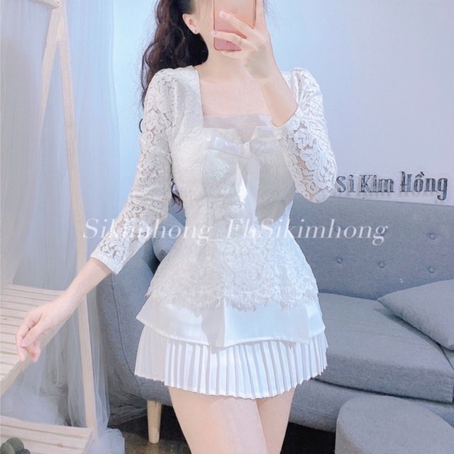 Áo ren thiết kế tay dài sang trọng M359