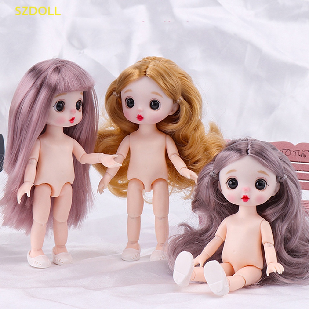 Búp Bê Cơ Thể Người Tỉ Lệ 1 / 8 17cm 13 Khớp Nối Trang Phục Cho Bé Gái