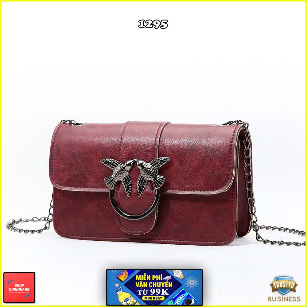 Túi đeo chéo thời trang✨FREESHIP✨túi hộp đính uyên ương dây xích sang trọng SH1295