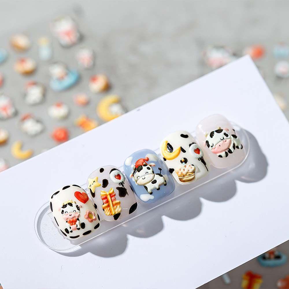 OCEANMAP Miếng Dán Trang Trí Móng Tay 5D Phong Cách Nhật Bản Thời Trang