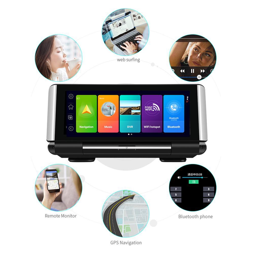 Camera hành trình Android OS 8.1 4G 2G RAM định vị dẫn đường giọng nói cảnh báo va chạm cảnh báo chệch làn