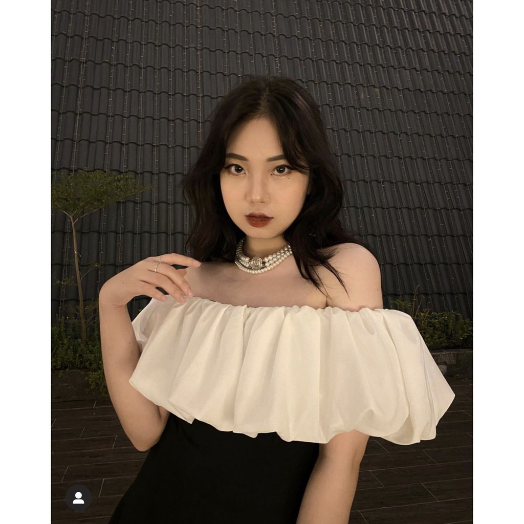 (SẴN-CLIP THẬT) Đầm trễ vai bèo đen dáng ôm dự tiệc sang trọng | BigBuy360 - bigbuy360.vn