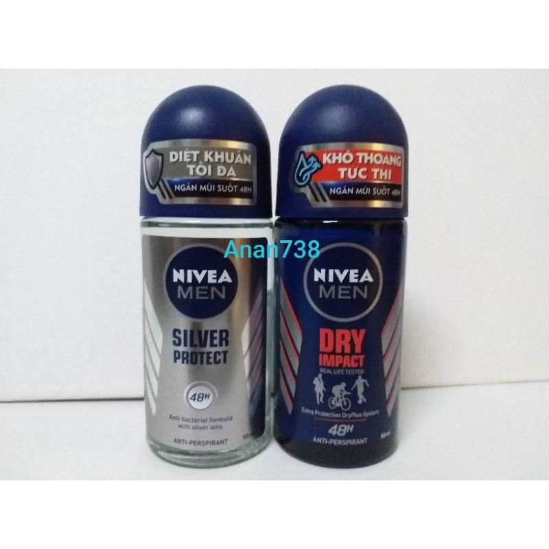 Lăn khử mùi NIVEA Men Silver Protect (50ml)