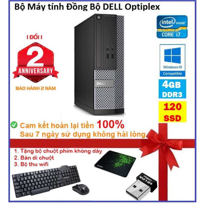 Case máy tính để bàn đồng bộ HP CPU i7 4790 - RAM 4GB - SSD 240GB - SSD 120GB | BigBuy360 - bigbuy360.vn