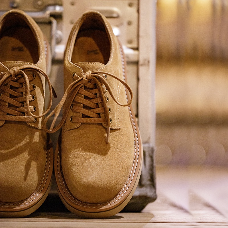 Giày da Maden cổ thấp phong cách retro Anh Quốc thời trang cho nam 2022