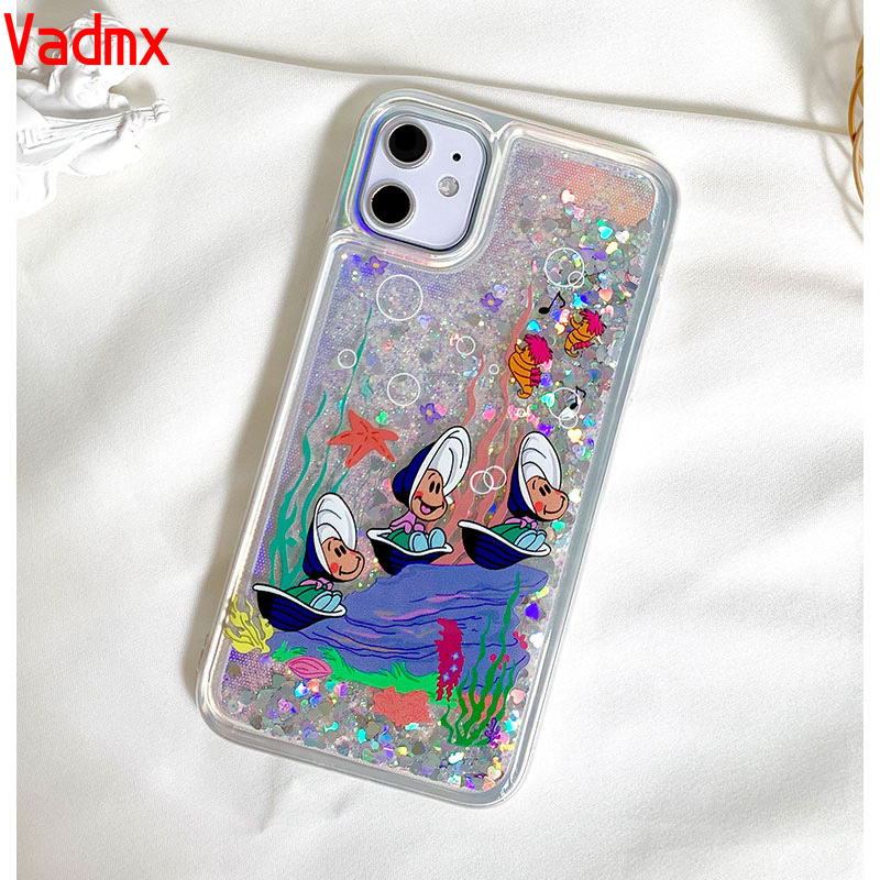 Ốp điện thoại từ tpu và pc dạng kim tuyến nước cho iPhone 12 Pro Max 12 Mini 11 Pro Max 7 8 6 6s Plus