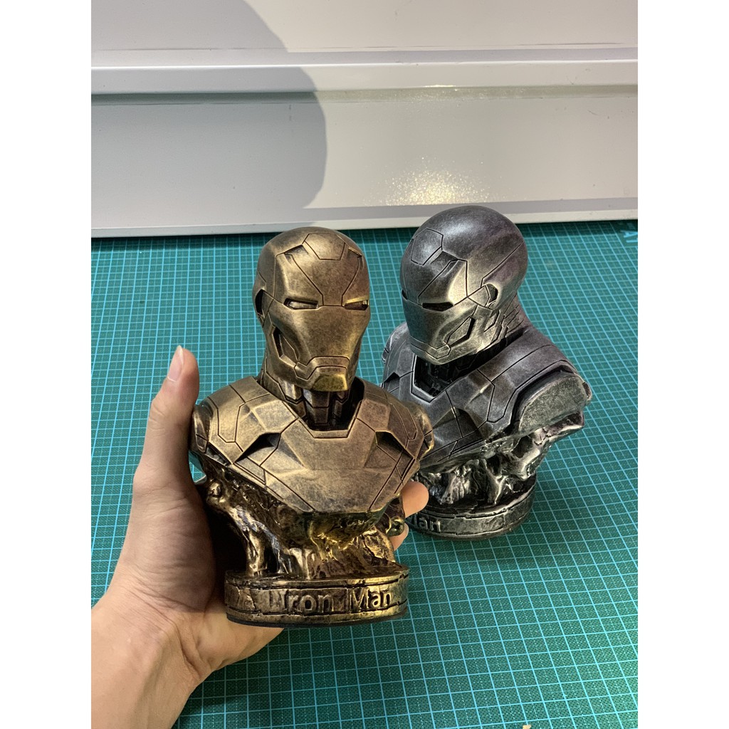 Mô hình tượng bán thân Iron Man Tony Stark MK 46 MK-46 MK46 cao 18cm mô phỏng mẫu nhân vật Người Sắt Marvel Avengers