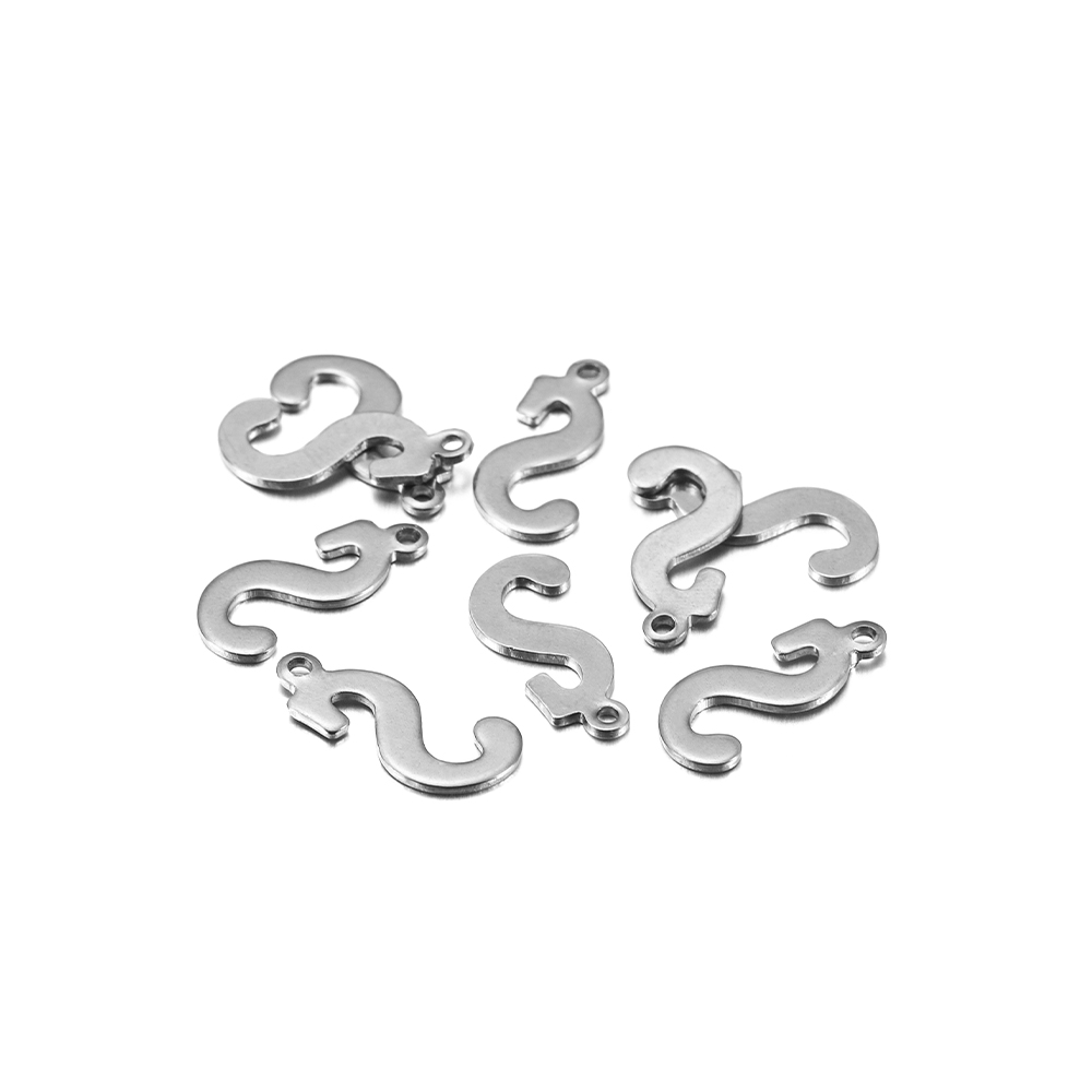 Set 50 mặt phụ kiện DIY ST.KUNKKA thép không gỉ màu bạc kiểu dáng 26 chữ cái tùy chọn thời trang