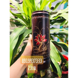 Ống đựng nhang hoa sen nổi ( cao 23 cm )
