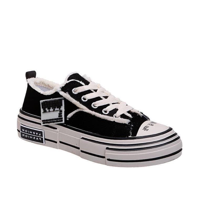Giày bò rách nữ, giày sneaker nữ vải bò rách viền siêu hot hít