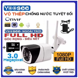Camera ip, wifi yoosee 3.0 ngoài trời+thẻ 32gb
