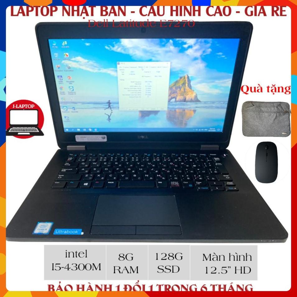 [Laptop Cũ] Laptop Cũ Dell Latitute E7270 Core I5 6300U, Ram 8Gb, SSD 256Gb Máy Tính Xách Tay Cao Cấp Đẹp 99%