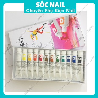 Set Bột Vẽ 3D Cọ Bản 12 Màu Chuẩn Đẹp MAGI-WAp Acrylic Color