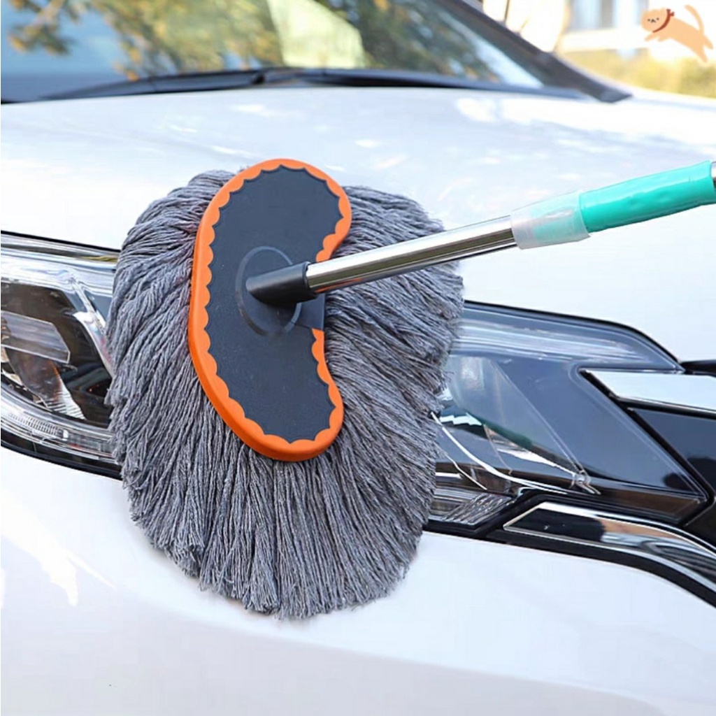 Chổi Rửa Xe Cán Dài Chuyên Dụng Màu Xám
