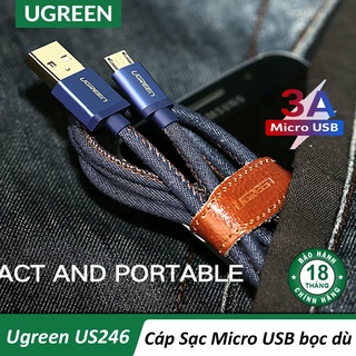 Cáp Sạc Và Truyền dữ liệu Micro USB bọc lưới chính hãng Ugreen US246