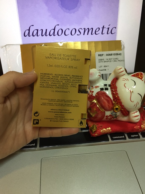 [vial] Nước hoa Paco Rabanne 1 Million One Million EDT 1.5ml | Thế Giới Skin Care