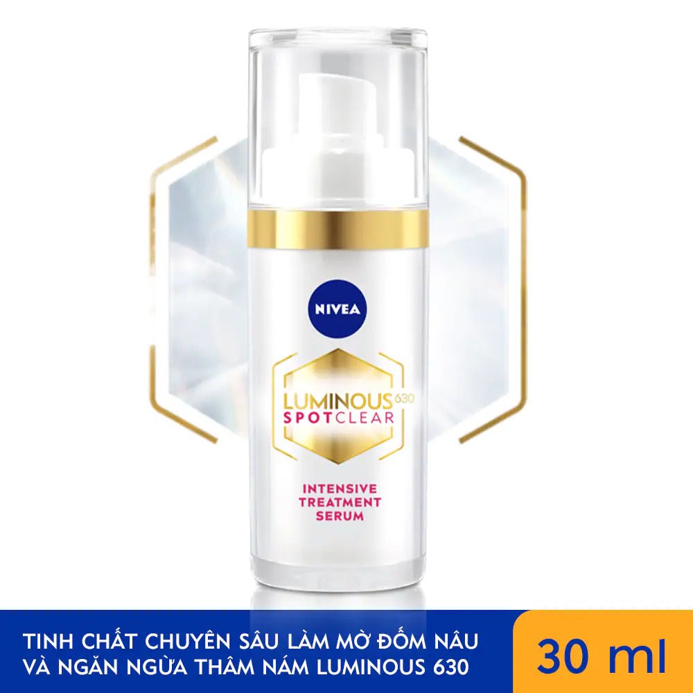 Tinh Chất Chuyên Sâu Nivea Làm Mờ Đốm Nâu &amp; Ngăn Ngừa Thâm Nám Luminous 630 Spotclear Intensive Treatment Serum 30ml