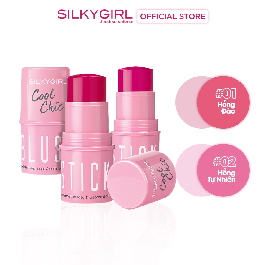 Má Hồng Dạng Thỏi Silkygirl Cool Chic Blush Stick 4g