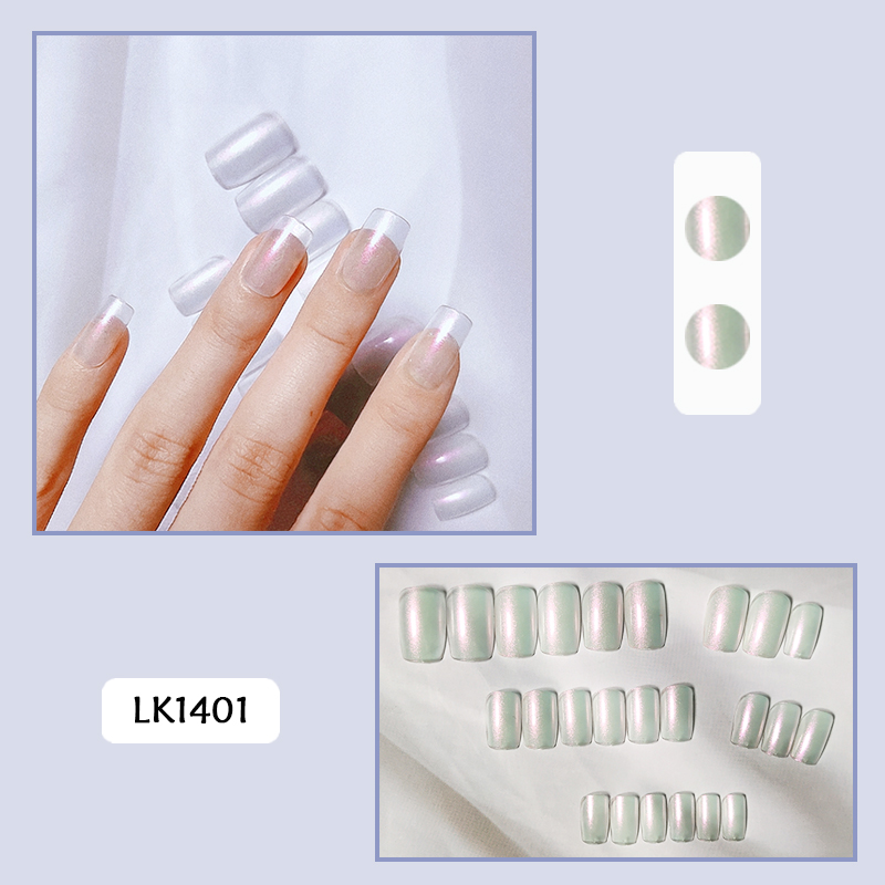 [New arrivals]KOIN Set 24 Đèn phương bắc Móng Tay Giả móng tay giả kèm keo nail