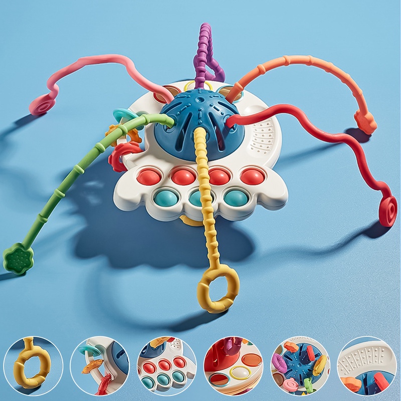 Đồ Chơi GặM BằNg Silicone 3 Trong 1 Cho Bé 6-12 TháNg / 1 2 3 TuổI