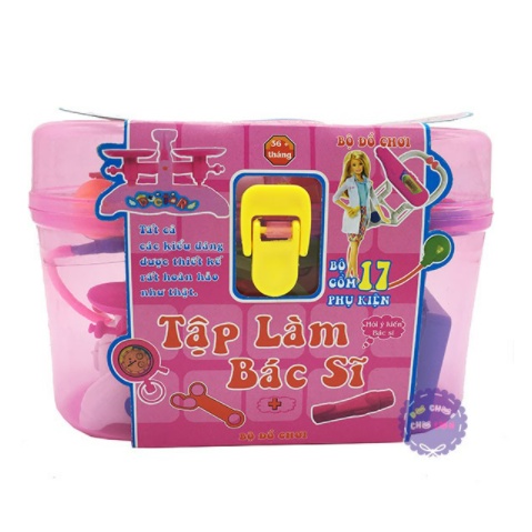 Hộp đồ chơi tập làm bác sĩ 17 món phụ kiện bằng nhựa_Hàng Việt Nam