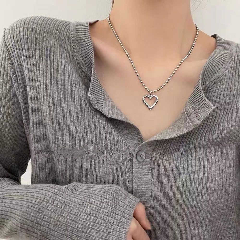 Vòng cổ Kim Loại Mặt Hình Trái Tim Phong Cách Vintage Thời Trang
