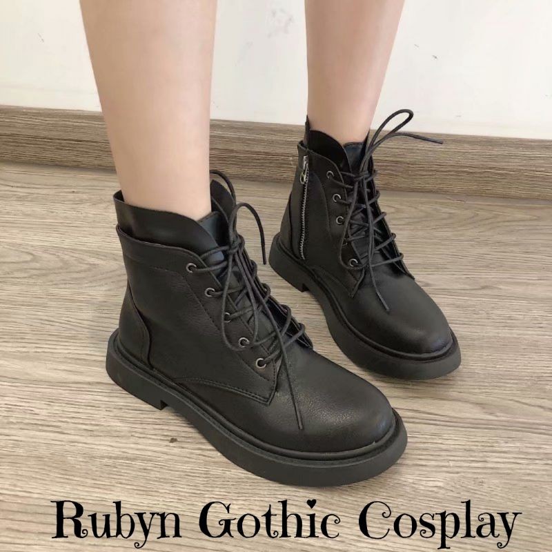 [CÓ SẴN] 🔥 Giày Boots Chiến Binh Cổ Lửng 2 Tầng Khóa Kéo cá tính | BigBuy360 - bigbuy360.vn