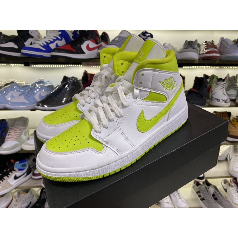 ( Chính Hãng - Bao check ) Nike Wmns Air Jordan 1 Mid 'White Lime' BQ6472-131 - Hàng Mới 100%