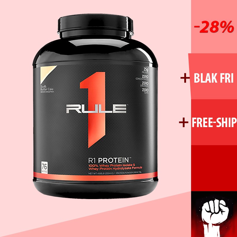 Rule 1 Protein | R1 Protein | Sữa Whey Tăng Cơ Giảm Mỡ Cho Người Tập Gym 5lbs 2.3kg - Chính Hãng
