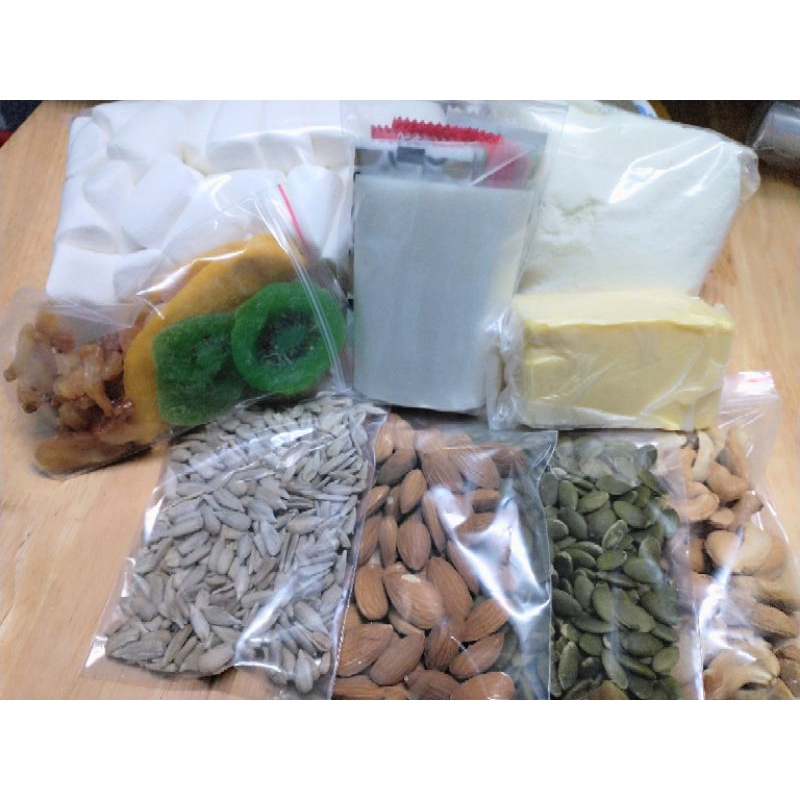 Set nguyên liệu đầy đủ làm kẹo sữa hạt NOUGAT 750G - Tự làm kẹo sữa hạt