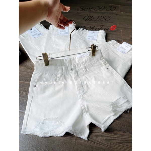 QUẦN SHORT JEAN ĐÙI TRẮNG RÁCH BỤI BIGSIZE
