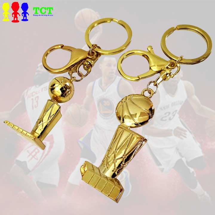 Móc khóa mô hình cup bóng rổ NBA cao cấp