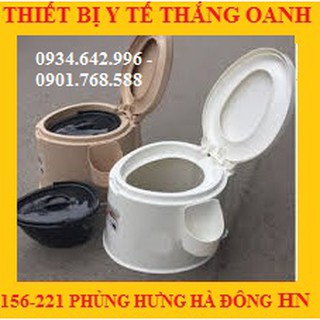 Ghế bô, bệ toilet vệ sinh di động bằng nhựa trắng
