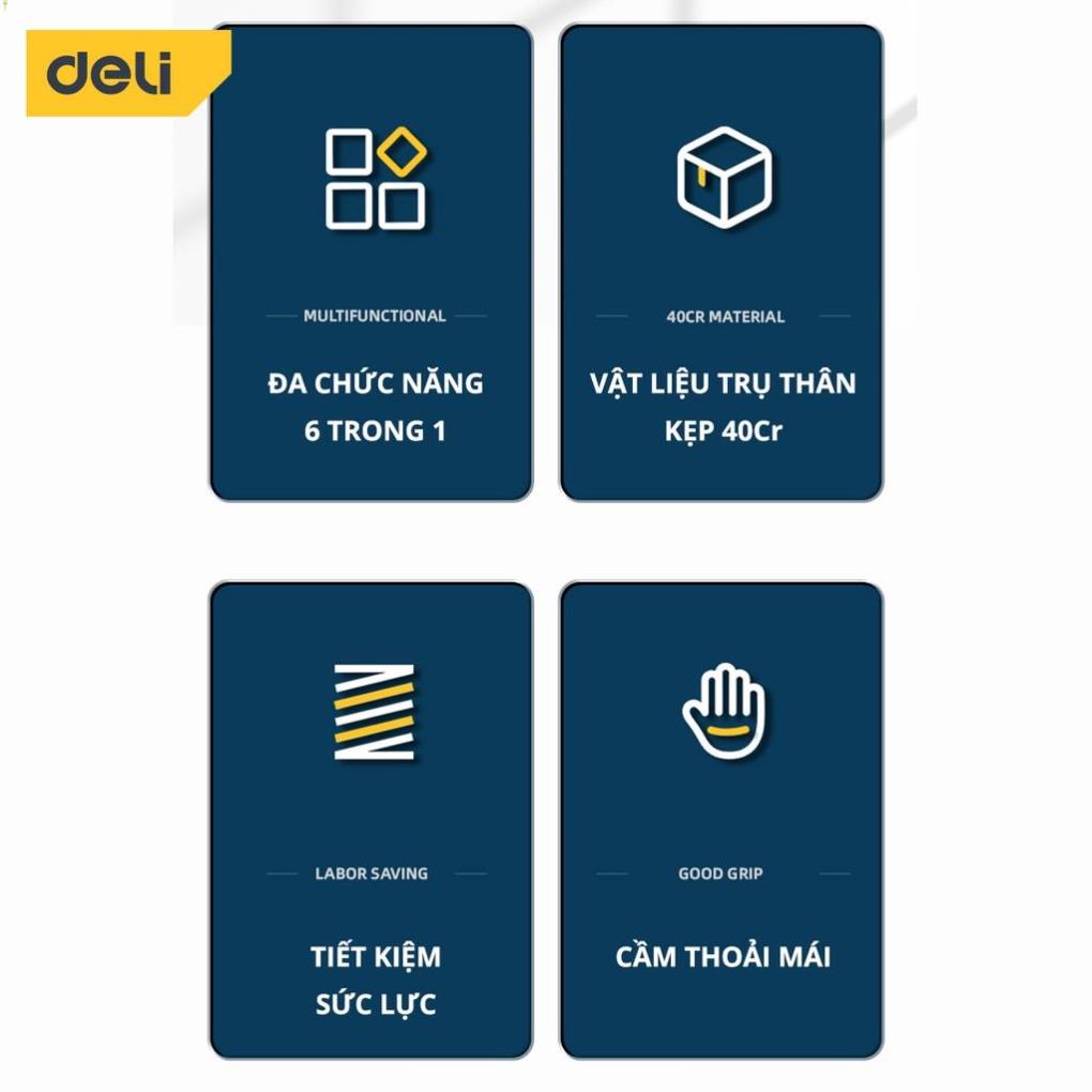Kìm Tuốt Dây Điện Deli Cao Cấp - Kích Thước 9 Inch, Chất Liệu Siêu Bền, Dễ Dàng Cầm Nắm Và Sử Dụng - DL383009 .