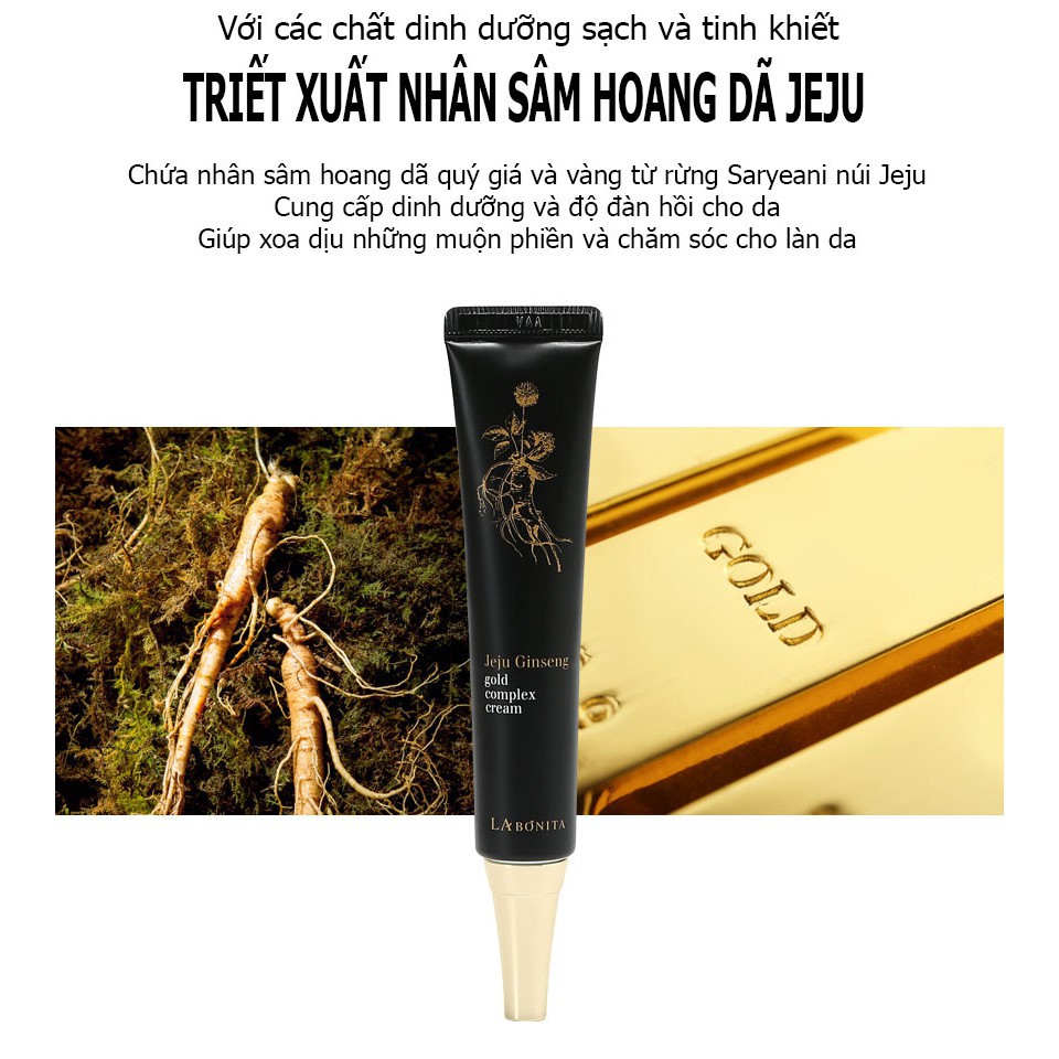 Kem Sâm Hàn Quốc Jeju Chống lão hóa, Làm mờ nếp nhăn, Nuôi dưỡng da Ginseng Gold Complex Cream