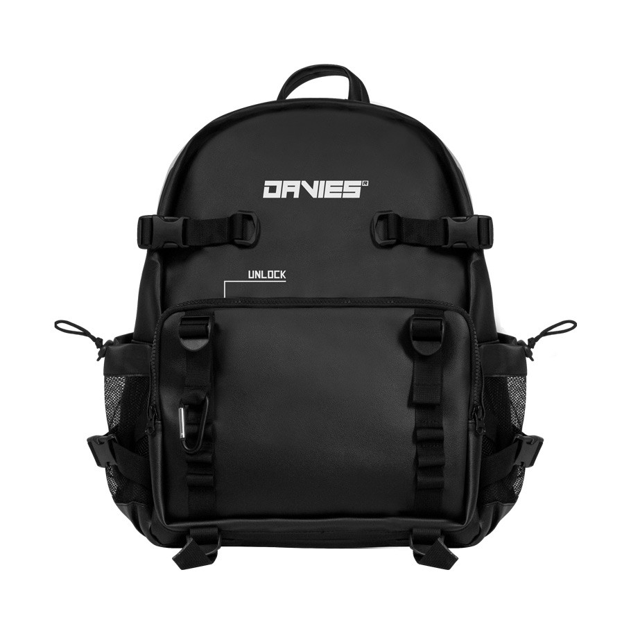 [Mã SKAMA8 giảm 8% đơn 300K] Balo đi học nam nữ màu đen da local brand Davies Leather Tactical Backpack