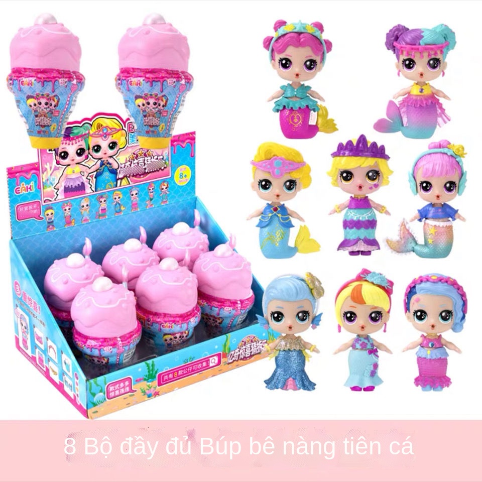 ﹍☞☈Chủ đề búp bê Yiqi nàng tiên cá ăn mặc và phun nước bộ sưu tập đồ chơi dễ thương cho bé gái hơn 3 tuổi Hộp mù bất ngờ