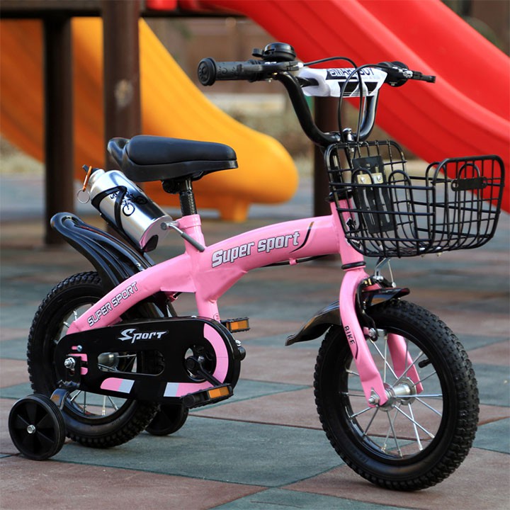 Xe đạp trẻ em 4 bánh 14 - 16 inch cho các bé từ 3-9 tuổi khung thép chắc chắn, xe đạp thể thao cho bé siêu đẹp
