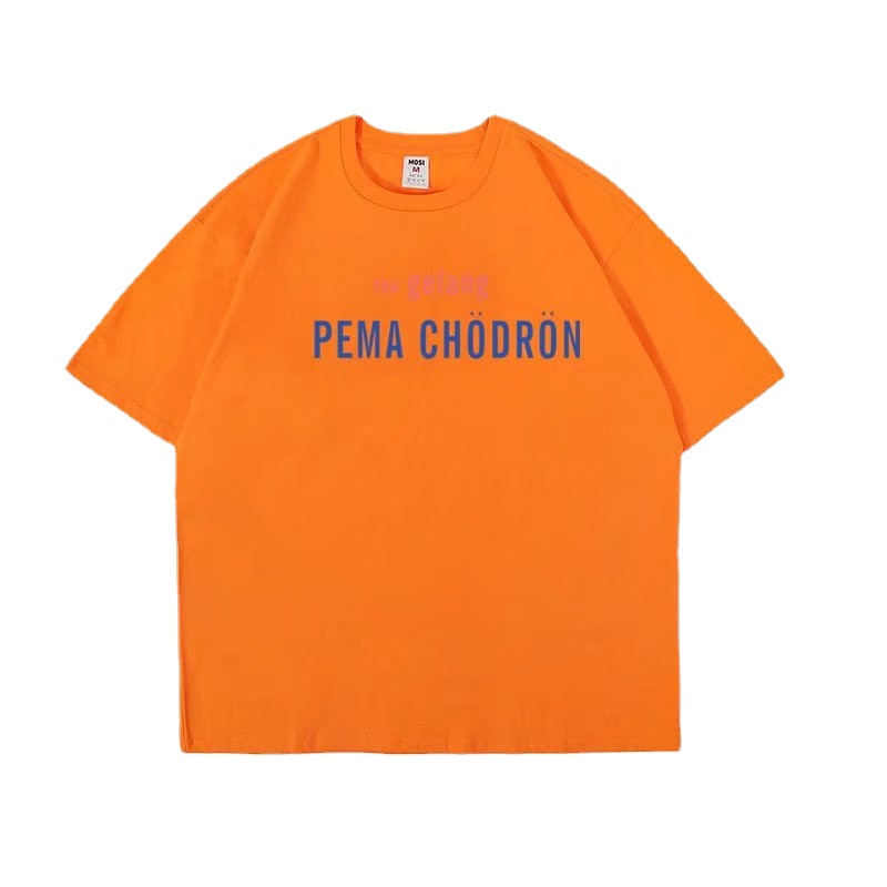 Áo Thun Tay Ngắn Dáng Rộng Cổ Tròn In Chữ Size M-8XL Phong Cách Hip Hop Thời Trang Cho Nam Và Nữ