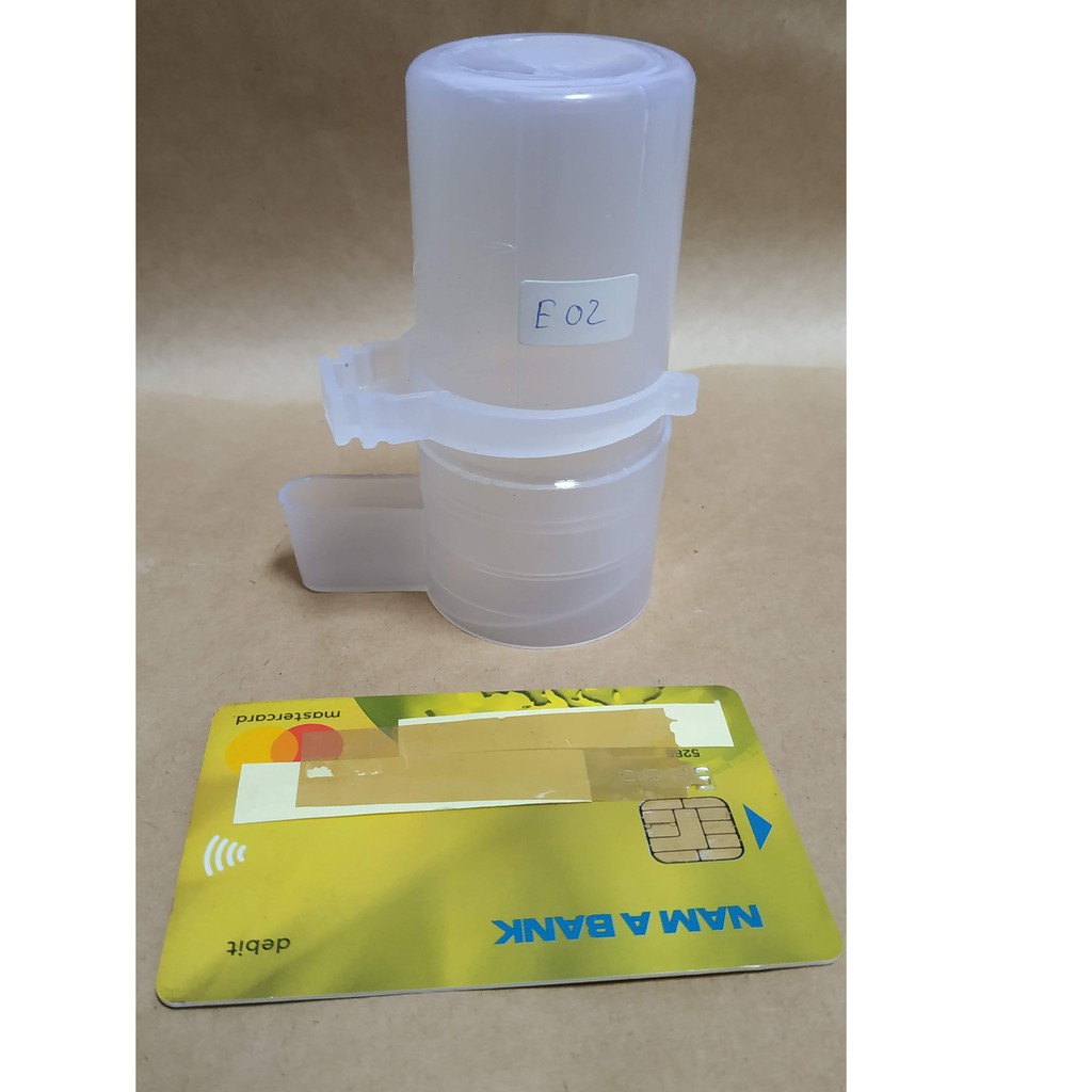 E02 - 10 cái ống nước cho chim mào, chòe, nhựa zin đục dày, mẫu số 2