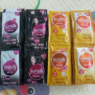 Dây 10 gói dầu gội dầu xả sunsilk 6g
