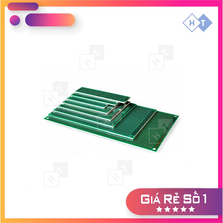 Phíp Đồng Đục Lỗ 2 Mặt PCB Xanh Loại Tốt Dày 1.6mm chất lượng cao