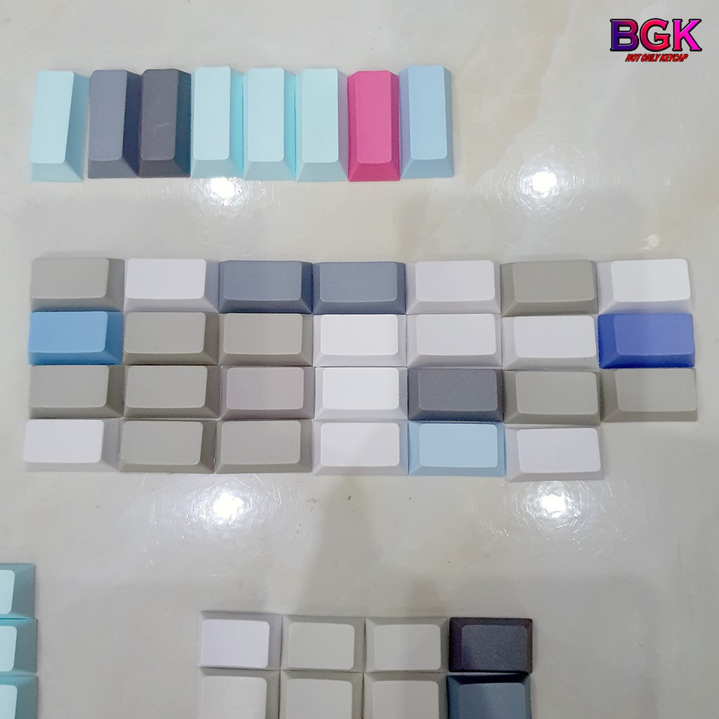 Keycap Lẻ 1,25U 1,5U 1,75U 2U 2,25U 2,75U 3U CHERRY Profile Blank trống Chất liệu PBT nhiều màu