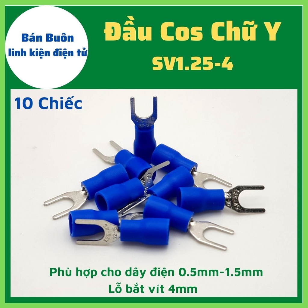 10 chiếc Đầu cos y1.25-4, đầu cos chữ y, sv1.25-4, cosy, cos (100% Cos Đồng)